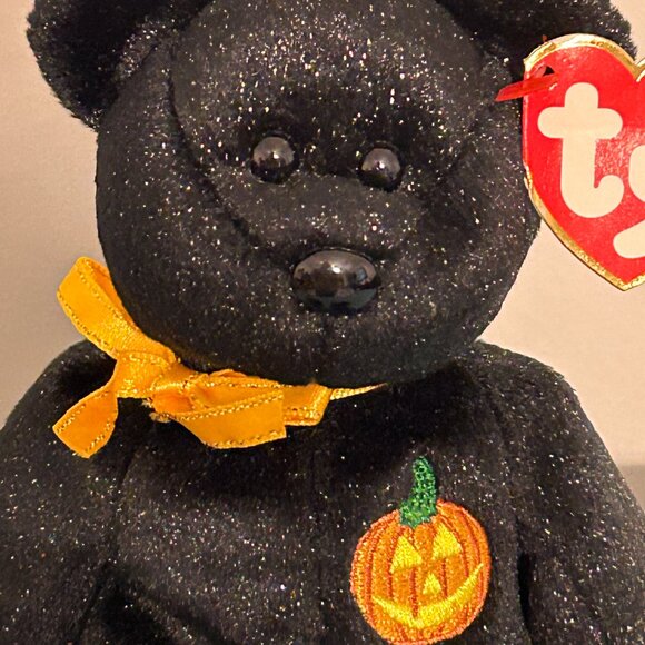 TY BEANIE BABY Haunt The Bear With Tags 2001 Plush 9" - Picture 3 of 7